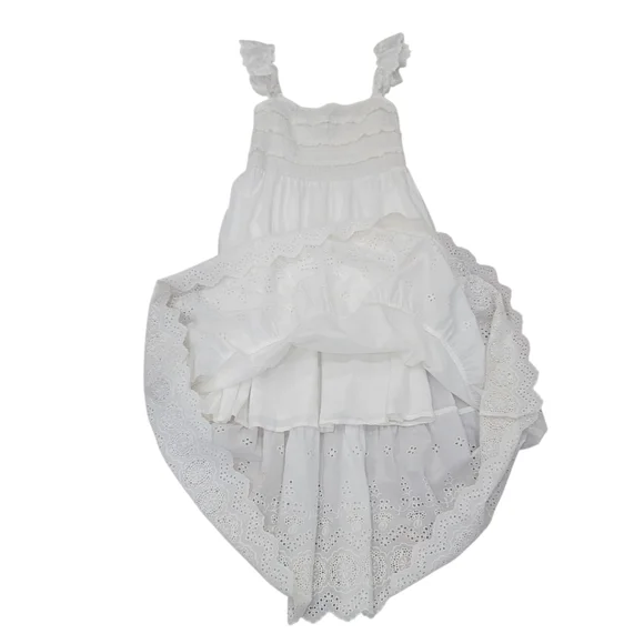 NWT Hello Molly Let Me Fall In Love White Midi Dress Lace Ruffles Women’s M - Picture 6 of 17